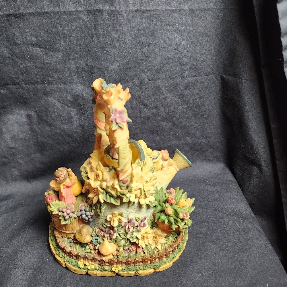 Tune Wind Beneath My Wings Music Figurine Fairies, Water Pitcher, Mushroom